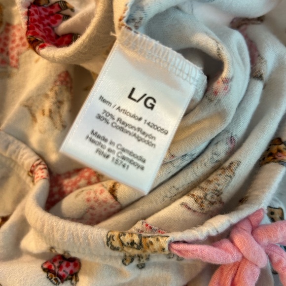 LIVE LOVE LOUNGE KAREN NEUBÜRGER WHITE WITH DOGGIES SLEEPWEAR WOMEN’S PJS LARGE - Picture 5 of 10